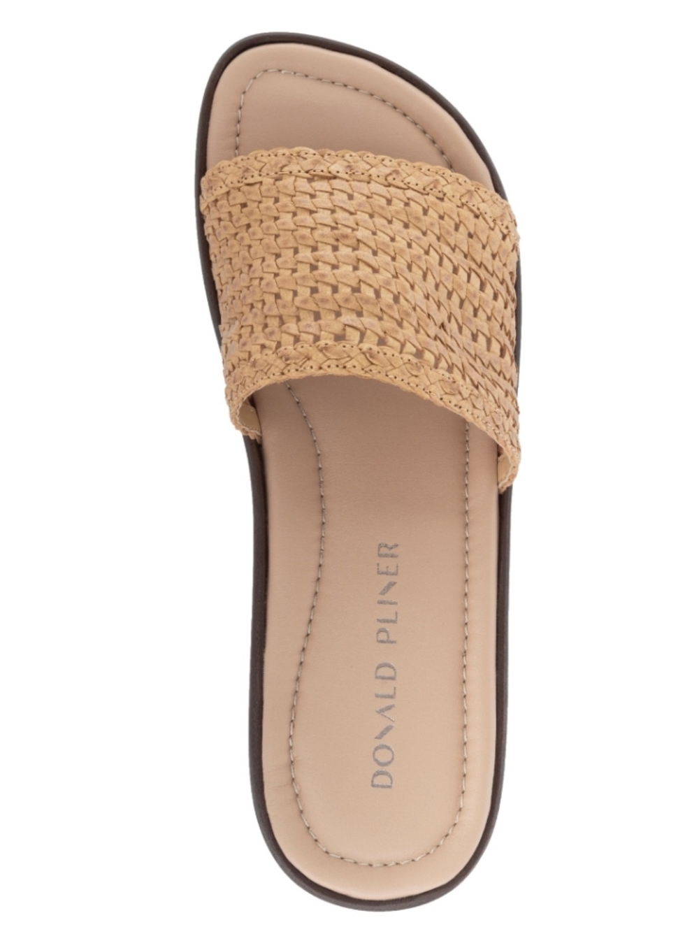 Donald J. Pliner Linzey Wedge Tan Woven Slide Sandal - Picture 1 of 9